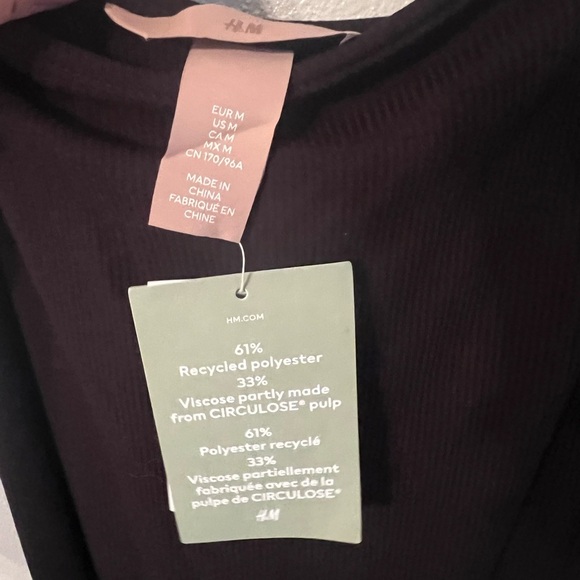 H&M Women’s Spaghetti Strap Tank Dress Black Long Size Medium NWT - Picture 2 of 2